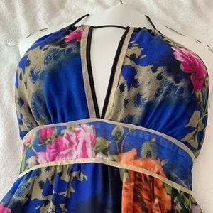 Gorgeous Floral Print Hi Lo Dress